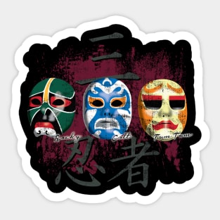 3 Ninjas Masks Sticker